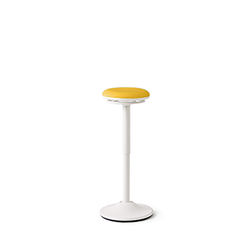 yellow white high stool