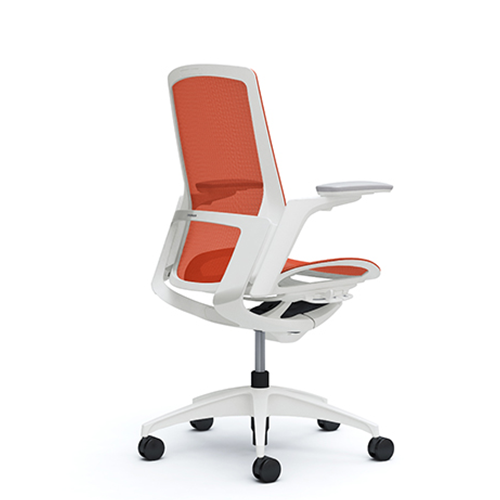 red orange working chair