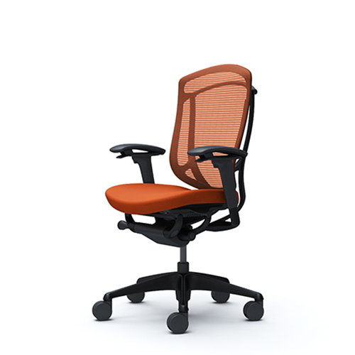 red organge ergonomic chair