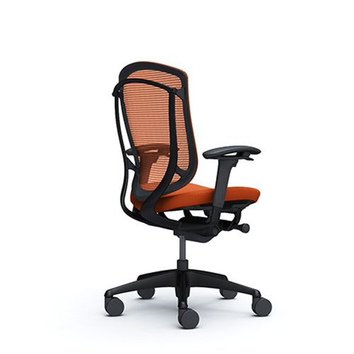 red organge office chair