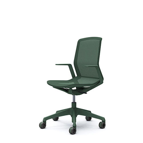 green stylist chair
