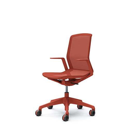 red stylist chair