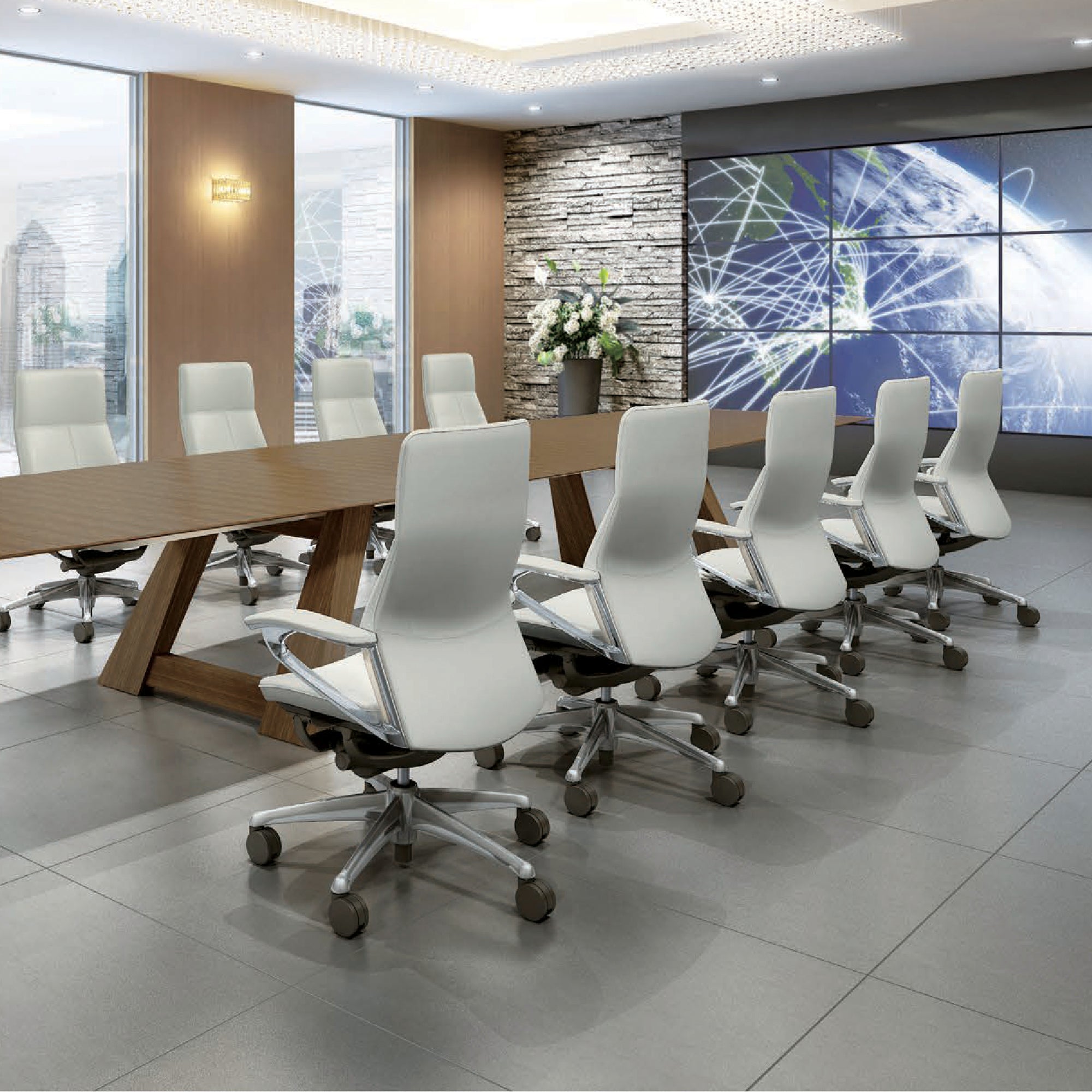 leather chair in conference room