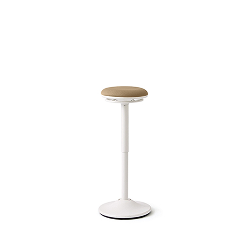 brown white high stool