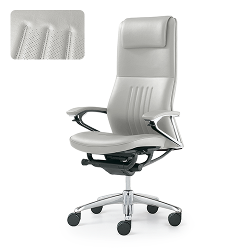 100% leather chair in white